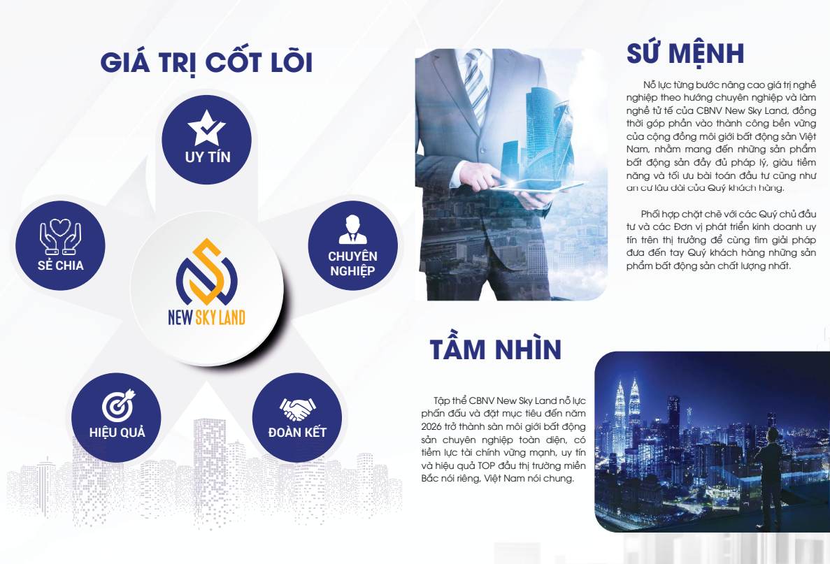 Giá trị cốt lõi New Sky Land