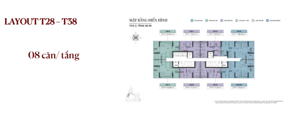 Mặt bằng tầng điển hình Sun Feliza Suites