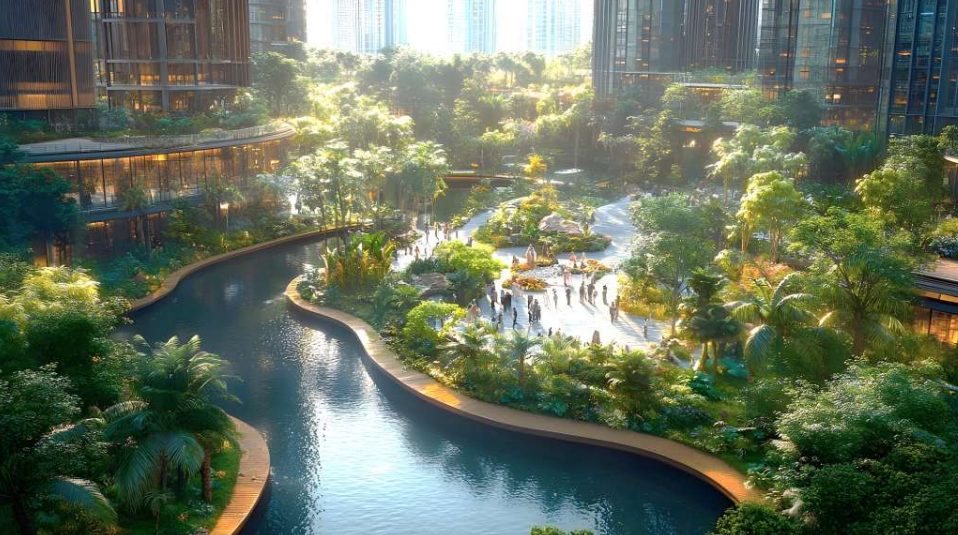 Tiện ích vườn ngũ phúc dự án Sun Feliza Suites